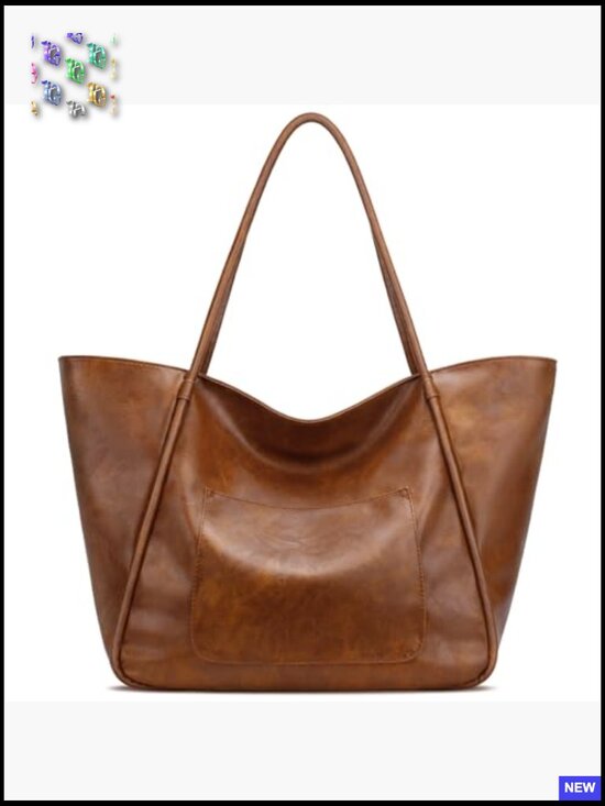 Vintage Leather Totes for Women Purse Handbag with Anti-thief? Vintage Leather Tote Bag main image 2